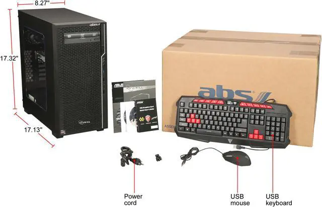 Alt view image 9 of 9 - ABS Prime-1400 Gaming Desktop Ryzen 5 1400 (3.20 GHz) 8 GB DDR4 1 TB HDD NVIDIA GeForce GTX 1050 Ti 4 GB Windows 10 Home 64-Bit ALA066