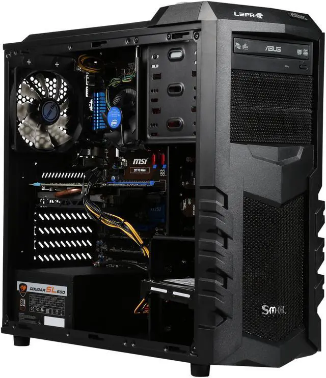 Alt view image 8 of 10 - ABS Stalker Bravo ALA032 Gaming Desktop PC Intel Core i7 4790 (3.6 GHz) 16 GB DDR3 3 TB HDD Windows 10 Home 64-Bit