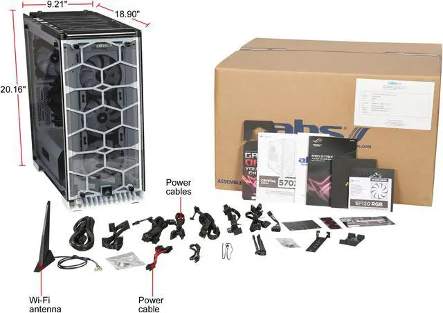 Alt view image 15 of 15 - ABS Battlebox Ultimate Crystal RGB STRIX NVIDIA GeForce GTX 1080 Ti Intel i9-7900X (3.30 GHz) Liquid Cooling (240 mm) 32 GB 3000 MHz DDR4 512 GB NVMe SSD 2 TB HDD Windows 10 Home 64-Bit ALI151