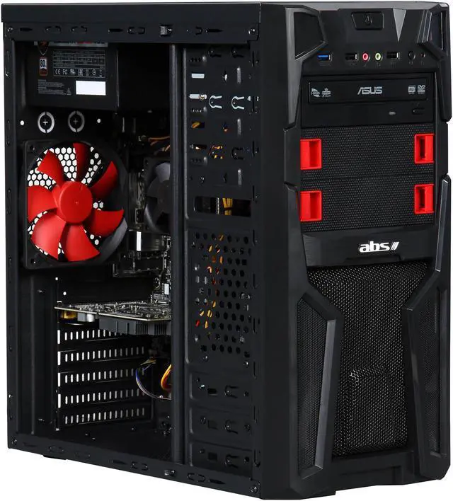 Alt view image 7 of 9 - ABS Vulcan FX4350 ALA038 Gaming Desktop PC AMD FX-Series FX-4350 (4.20 GHz) 4 GB DDR3 1 TB HDD Windows 10 Home 64-Bit