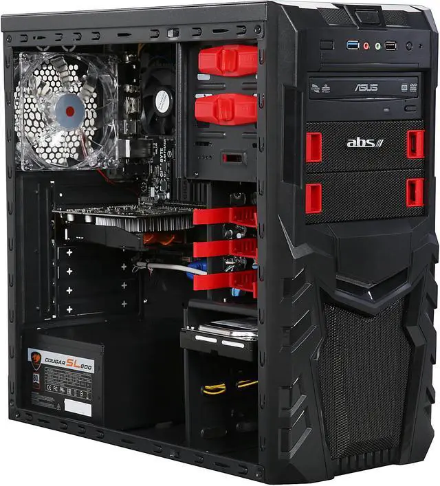 Alt view image 8 of 9 - ABS Vulcan FX6300 ALA045 Gaming Desktop AMD FX6300 (3.5 GHz) 8 GB DDR3 1TB HDD GeForce GTX 750 Ti 2 GB Win 7 Pro