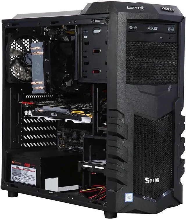 Alt view image 7 of 10 - ABS Stalker Overseer ALI066 Gaming PC Intel Core i7 6850K (3.60 GHz) 16 GB DDR4 2 TB HDD 240 GB SSD GeForce GTX 970 Windows 10 Home 64-Bit
