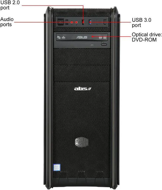 Alt view image 2 of 9 - ABS BearCat Gaming Desktop Intel Core i5-7500 (3.4 GHz) Quad Core CPU 8 GB DDR4 RAM 1 TB HDD NVIDIA GeForce GTX 1060 3 GB Windows 10 Home 64-Bit ALA063