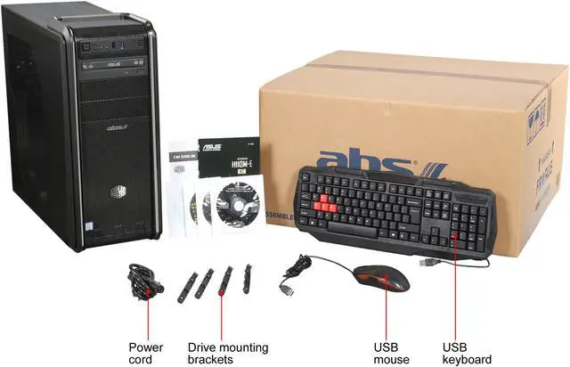 Alt view image 9 of 9 - ABS BearCat Gaming Desktop Intel Core i5-7500 (3.4 GHz) Quad Core CPU 8 GB DDR4 RAM 1 TB HDD NVIDIA GeForce GTX 1060 3 GB Windows 10 Home 64-Bit ALA063