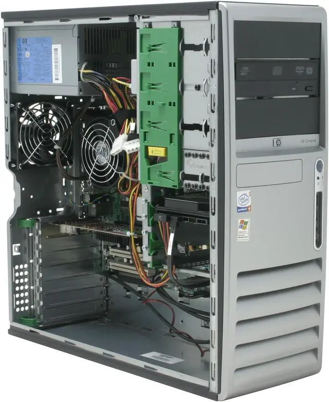 Alt view image 9 of 16 - HP Compaq Desktop PC dc7600(PZ634UA#ABA) Intel Pentium 4 660 1GB DDR2 160GB HDD ATI Radeon X300 SE Windows XP Professional