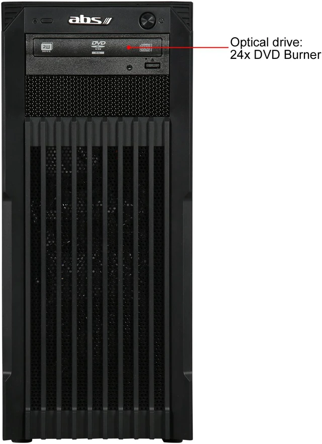 Alt view image 2 of 10 - ABS Battlebox Essential Vortex Leo NVIDIA GeForce GTX 1060 6 GB Intel i7-8700K (3.70 GHz) 16 GB DDR4 240 GB SSD 1 TB HDD Windows 10 Home 64-Bit ALI179