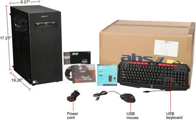 Alt view image 8 of 8 - ABS Battlebox Essential Meteor NVIDIA GeForce GTX 1070 8 GB Intel i7-8700 (3.20 GHz) 6-Core 16 GB DDR4 240 GB SSD 1 TB HDD Windows 10 Home 64-Bit ALI206