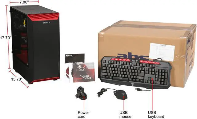 Alt view image 18 of 18 - ABS Eclipse NVIDIA GeForce GTX 1050 2 GB AMD Ryzen 3 1200 (3.10 GHz) 8 GB DDR4 1 TB HDD Windows 10 Home 64-Bit Gaming PC ALA086