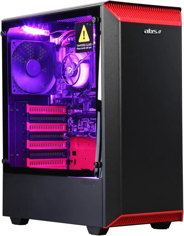Alt view image 4 of 16 - ABS Eclipse Gaming Desktop PC AMD Ryzen 5 2400G (3.60 GHz) Radeon RX Vega 11 Graphics 8 GB DDR4 1 TB HDD Windows 10 Home 64-Bit ALA087