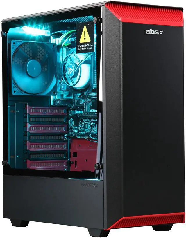 Alt view image 7 of 16 - ABS Eclipse Gaming Desktop PC AMD Ryzen 5 2400G (3.60 GHz) Radeon RX Vega 11 Graphics 8 GB DDR4 1 TB HDD Windows 10 Home 64-Bit ALA087