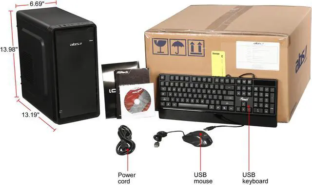 Alt view image 9 of 9 - ABS Simpli Gaming Desktop PC NVIDIA GeForce GT 730 2 GB AMD Ryzen 3 1200 (3.10 GHz) 8 GB DDR4 1 TB HDD Windows 10 Home 64-Bit ALA088