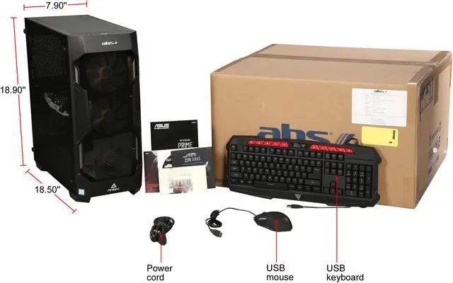 Alt view image 14 of 14 - ABS Fleet Gaming Desktop PC NVIDIA GeForce GTX 1060 6 GB Intel i7-8700K (3.70 GHz) 6-Core 16 GB DDR4 240 GB SSD 1 TB HDD Windows 10 Home 64-Bit ALI220