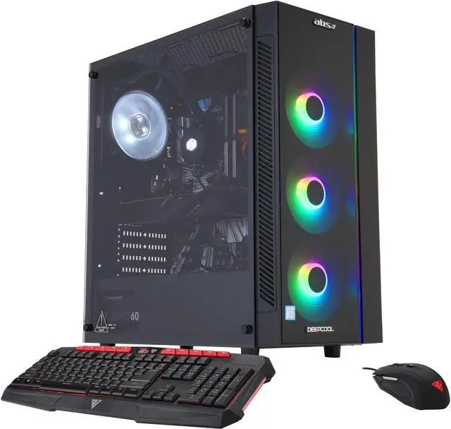 Alt view image 3 of 14 - ABS Mage H - Intel i7-9700K - GeForce RTX 2080 - 16GB DDR4 - 240GB SSD - 1TB HDD - Liquid Cooling - Gaming Desktop PC