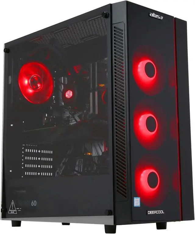 Alt view image 4 of 14 - ABS Mage H - Intel i7-9700K - GeForce RTX 2080 - 16GB DDR4 - 240GB SSD - 1TB HDD - Liquid Cooling - Gaming Desktop PC