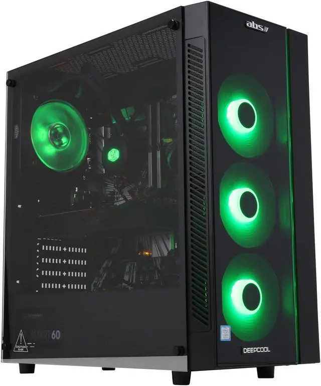 Alt view image 5 of 14 - ABS Mage H - Intel i7-9700K - GeForce RTX 2080 - 16GB DDR4 - 240GB SSD - 1TB HDD - Liquid Cooling - Gaming Desktop PC