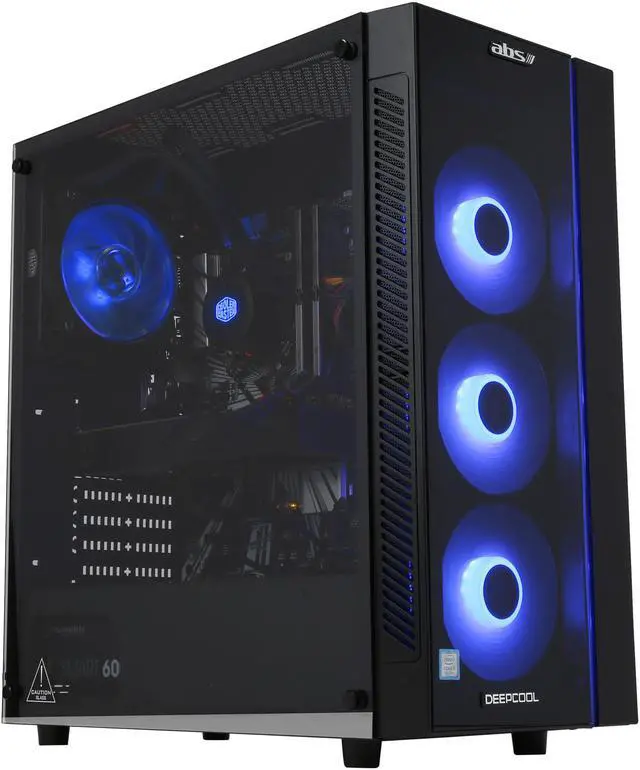 Alt view image 6 of 14 - ABS Mage H - Intel i7-9700K - GeForce RTX 2080 - 16GB DDR4 - 240GB SSD - 1TB HDD - Liquid Cooling - Gaming Desktop PC