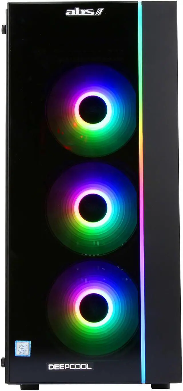 Alt view image 7 of 14 - ABS Mage H - Intel i7-9700K - GeForce RTX 2080 - 16GB DDR4 - 240GB SSD - 1TB HDD - Liquid Cooling - Gaming Desktop PC