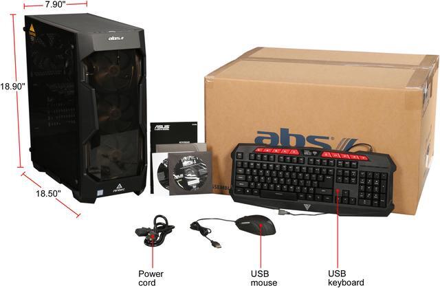 Alt view image 16 of 15 - ABS Fleet - Intel i7-8700 - GeForce GTX 1660 Ti - 16GB DDR4 - 240GB SSD - 1TB HDD - Gaming Desktop PC