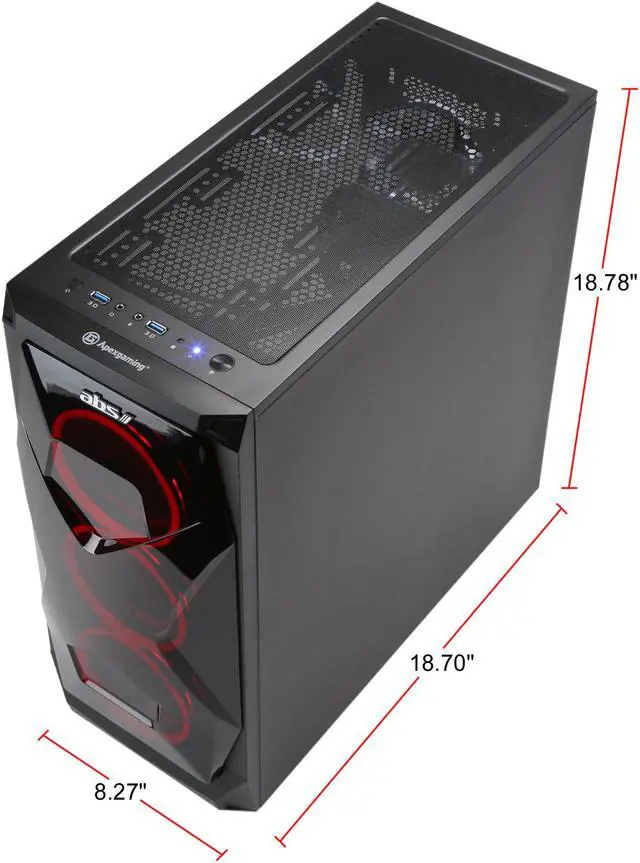 Alt view image 8 of 8 - ABS Desktop Ryzen 5 2400G (3.60 GHz) 8 GB DDR4 512 GB SSD PC Windows 10 Home 64-bit ALA113