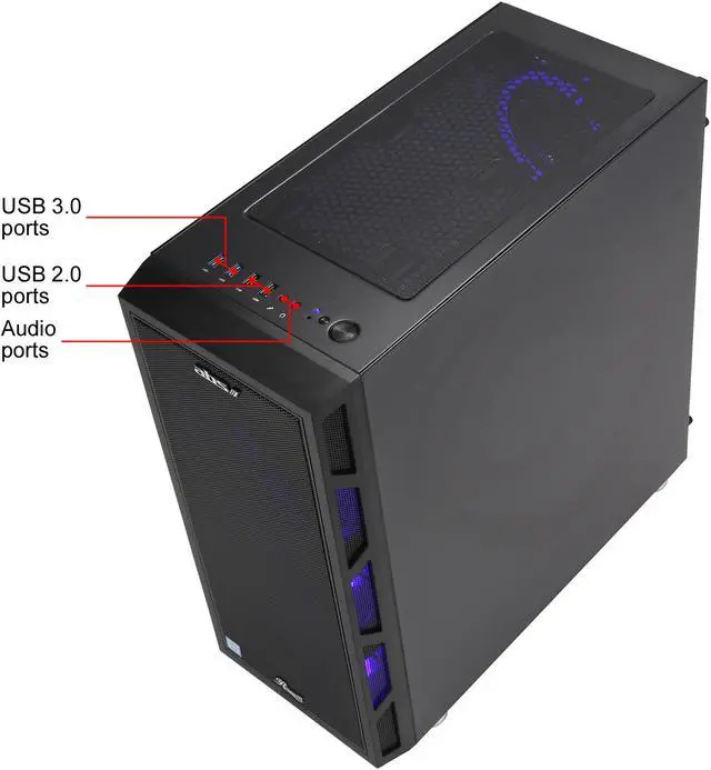 Alt view image 8 of 10 - ABS Mage E - Ryzen 5 2600 - GeForce GTX 1660 Ti - 16GB DDR4 - 512GB SSD - Gaming Desktop PC
