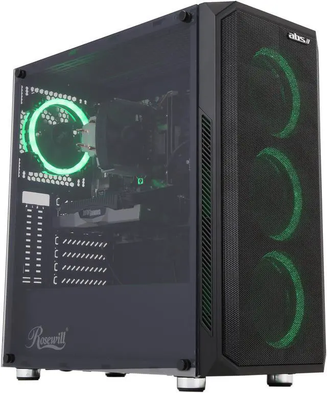 Alt view image 4 of 10 - ABS Mage M - Ryzen 5 3600 - Radeon RX 5700 XT - 16GB DDR4 3000MHz - 512GB SSD - Gaming Desktop PC