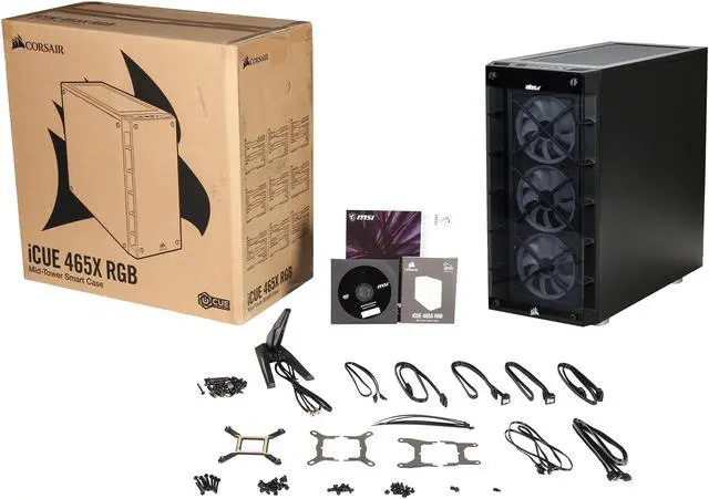 Alt view image 10 of 10 - ABS Forge - Ryzen 7 3800X - Corsair RGB Liquid Cooler (240mm) - MSI MEG X570 ACE Gaming - Corsair iCUE 465X Case - DIY Barebone Gaming Desktop System