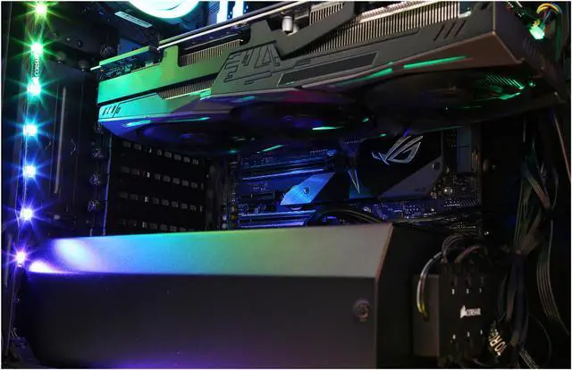 Alt view image 13 of 20 - ABS Obsidian - Intel i9-9900K - Asus ROG Strix GeForce RTX 2080 Ti 11GB GDDR6 - Liquid Cooling (240mm) - 32GB 3200MHz DDR4 - 2TB NVMe SSD - Gaming Desktop PC - Black