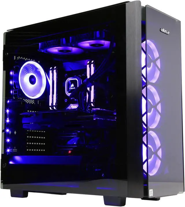 Alt view image 6 of 20 - ABS Obsidian - Intel i9-9900K - Asus ROG Strix GeForce RTX 2080 Ti 11GB GDDR6 - Liquid Cooling (240mm) - 32GB 3200MHz DDR4 - 2TB NVMe SSD - Gaming Desktop PC - Black