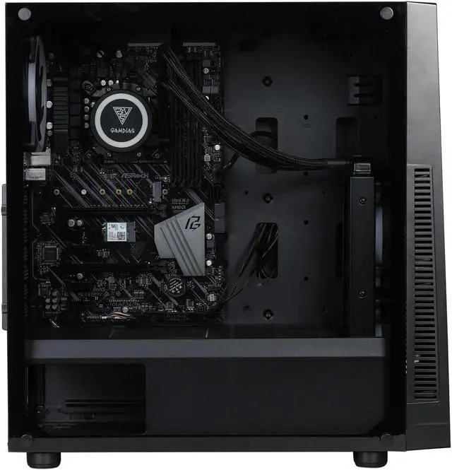 Alt view image 5 of 10 - ABS Forge - Intel i7-9700K - ASRock Z390 Motherboard - 240mm Liquid AIO CPU Cooler - Gamdias ARGUS M1 Black SPCC Mid Tower Computer Case - DIY Barebone Gaming Desktop System