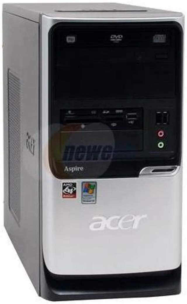 Alt view image 2 of 19 - Acer Desktop PC Aspire AST160-U-A3400 3400+ 512MB DDR 200GB HDD NVIDIA GeForce 6100 Windows XP Home