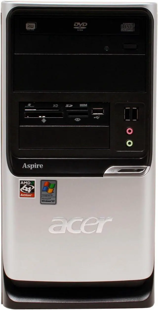 Alt view image 4 of 19 - Acer Desktop PC Aspire AST160-U-A3400 3400+ 512MB DDR 200GB HDD NVIDIA GeForce 6100 Windows XP Home