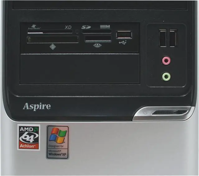 Alt view image 5 of 19 - Acer Desktop PC Aspire AST160-U-A3400 3400+ 512MB DDR 200GB HDD NVIDIA GeForce 6100 Windows XP Home