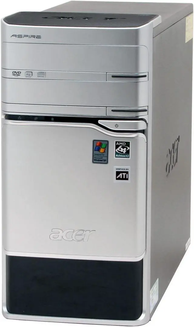Alt view image 3 of 20 - Acer Desktop PC Aspire ASE360-U-D3801 3800+ (2.00 GHz) 1GB DDR 250GB HDD ATI Radeon X600se Windows XP Media Center