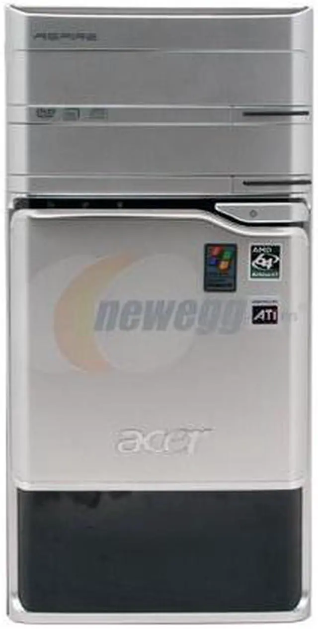 Alt view image 4 of 20 - Acer Desktop PC Aspire ASE360-U-D3801 3800+ (2.00 GHz) 1GB DDR 250GB HDD ATI Radeon X600se Windows XP Media Center