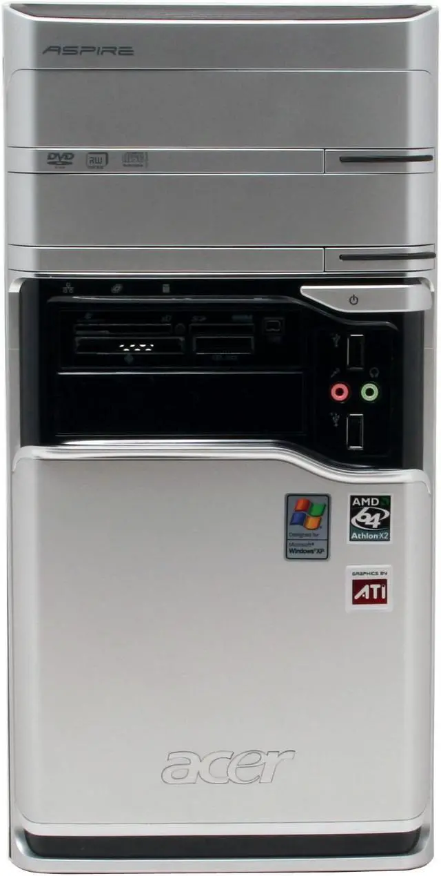 Alt view image 5 of 20 - Acer Desktop PC Aspire ASE360-U-D3801 3800+ (2.00 GHz) 1GB DDR 250GB HDD ATI Radeon X600se Windows XP Media Center