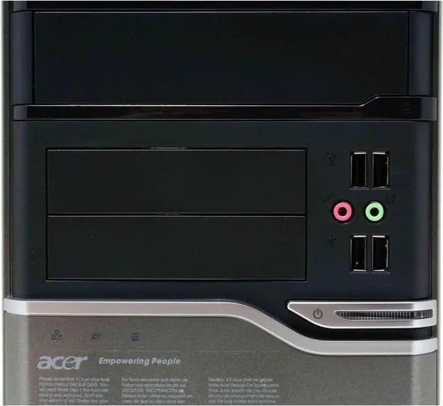 Alt view image 5 of 16 - Acer Desktop PC Veriton 6800 VT6800-U-P6302 Intel Pentium 4 631 512MB DDR2 80GB HDD Intel GMA 950 Windows XP Professional