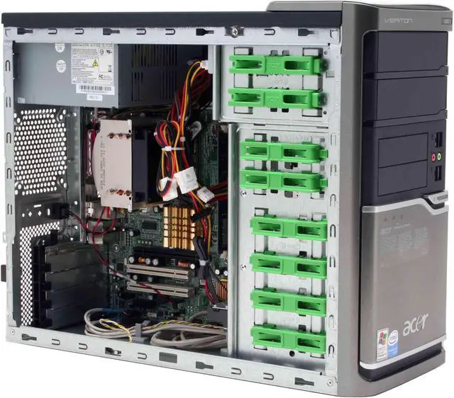 Alt view image 9 of 16 - Acer Desktop PC Veriton 6800 VT6800-U-P6302 Intel Pentium 4 631 512MB DDR2 80GB HDD Intel GMA 950 Windows XP Professional