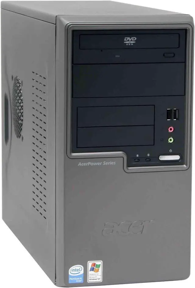 Alt view image 2 of 17 - Acer Desktop PC Power APS285-U-P5170 2.93GHz 512MB DDR 80GB HDD Windows XP Professional