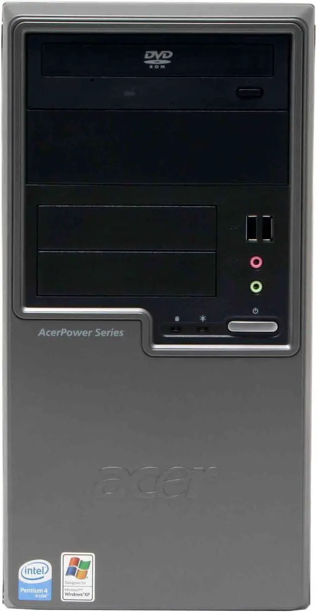 Alt view image 4 of 17 - Acer Desktop PC Power APS285-U-P5170 2.93GHz 512MB DDR 80GB HDD Windows XP Professional