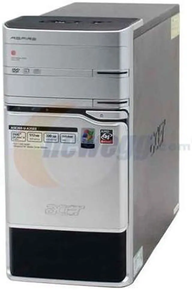 Alt view image 3 of 17 - Acer Desktop PC ASE360-U-A3503 3500+(2.20 GHz) 512MB DDR 200GB HDD Windows XP Media Center
