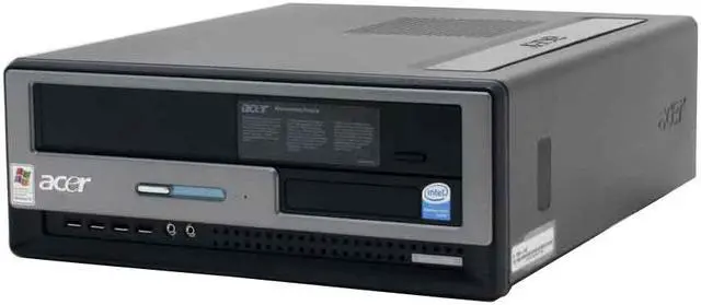 Alt view image 3 of 15 - Acer Desktop PC Veriton VT5800-U-P6302 Intel Pentium 4 631 512MB DDR2 80GB HDD Intel GMA 950 Windows XP Professional