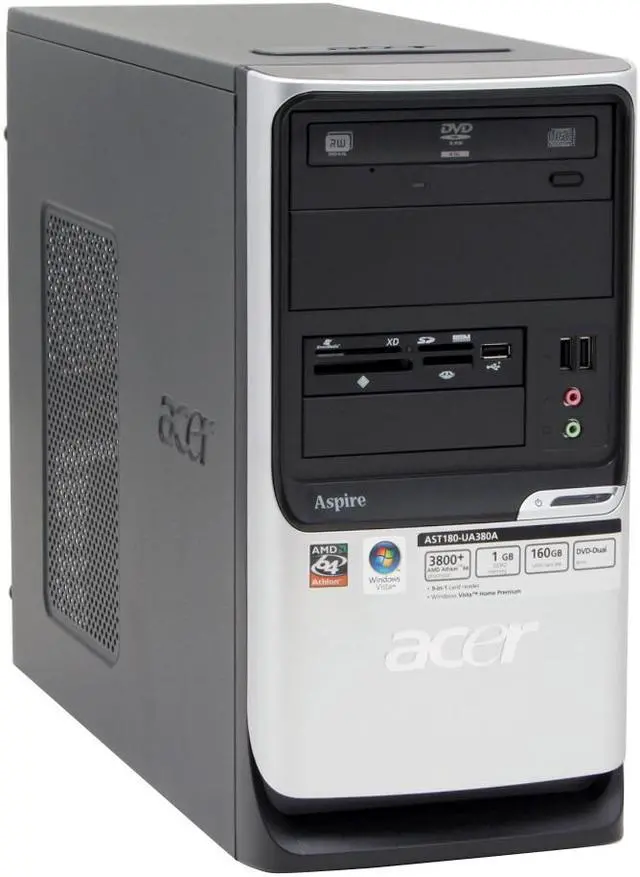 Acer Desktop PC Aspire AST180-UA380A 3800+ (2.00 GHz) 1GB DDR2
