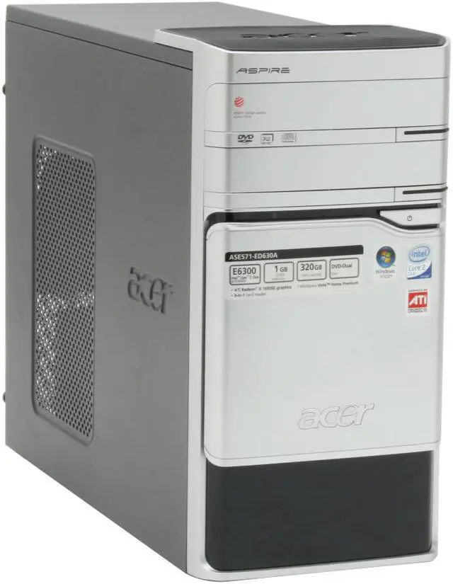 Acer Desktop PC Aspire ASE571-ED630A Intel Core 2 Duo E6300 1GB