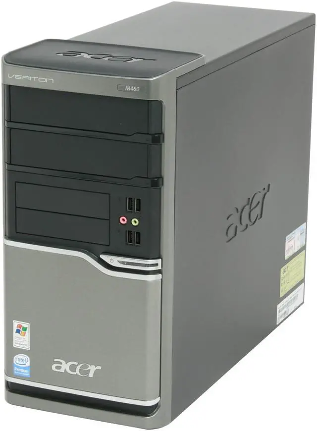Alt view image 3 of 16 - Acer Desktop PC Veriton VM460-UD2180P Intel Pentium E2180 1GB DDR2 160GB HDD Intel GMA 3100 Windows XP Professional