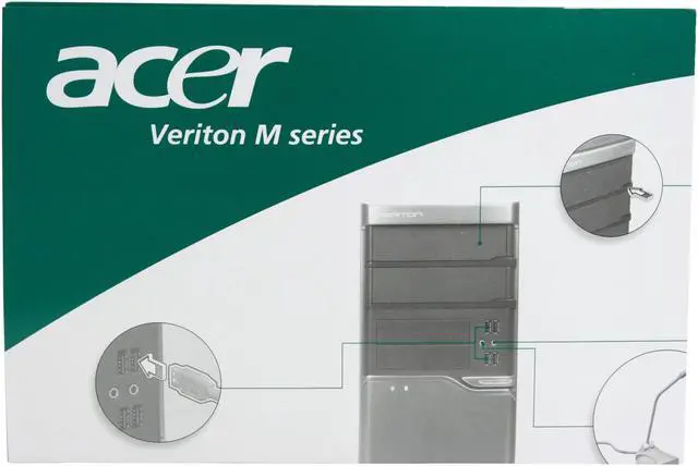 Alt view image 15 of 16 - Acer Desktop PC Veriton VM460-UD2180C Intel Pentium E2180 1GB DDR2 160GB HDD Intel GMA 3100 Windows Vista Business
