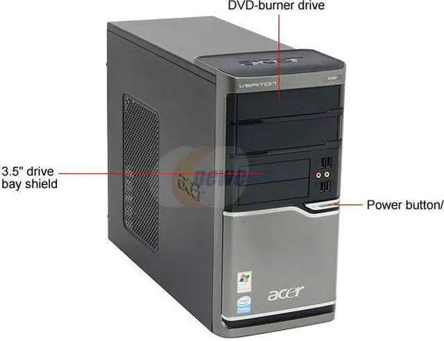 Alt view image 2 of 16 - Acer Desktop PC Veriton VM460-UD2180C Intel Pentium E2180 1GB DDR2 160GB HDD Intel GMA 3100 Windows Vista Business
