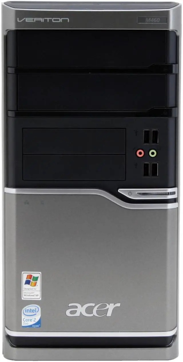 Alt view image 3 of 19 - Acer Desktop PC Veriton VM460-UD4501P Intel Core 2 Duo E4500 2GB DDR2 160GB HDD Intel GMA 3100 Windows XP Professional