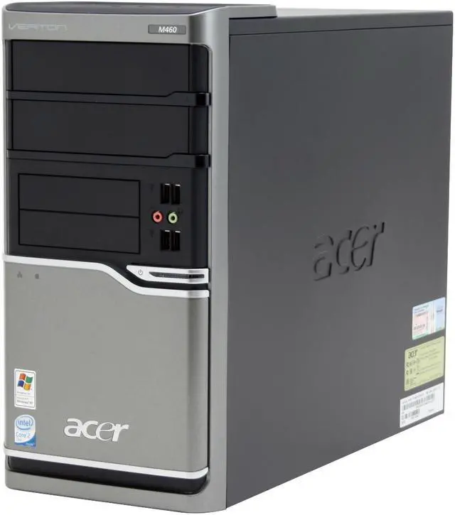 Alt view image 4 of 19 - Acer Desktop PC Veriton VM460-UD4501P Intel Core 2 Duo E4500 2GB DDR2 160GB HDD Intel GMA 3100 Windows XP Professional