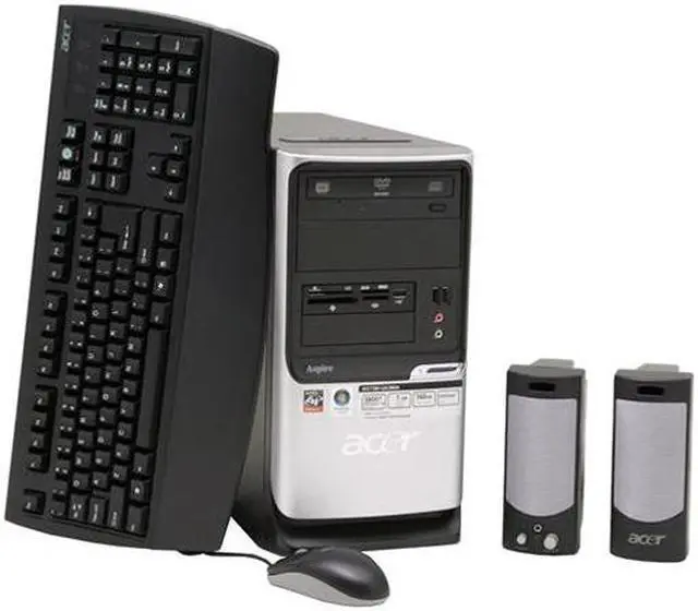 Main image of Acer Desktop PC Aspire AST180-UA380B 3800+ (2.00 GHz) 1GB DDR2 160GB HDD NVIDIA GeForce 6100 Windows Vista Home Basic