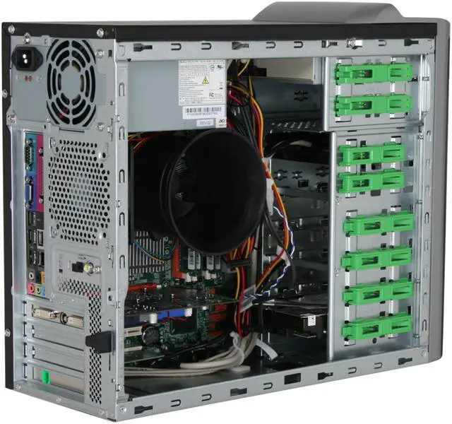 Alt view image 8 of 14 - Acer Desktop PC Aspire AM5620-E5203A Intel Core 2 Quad Q6600 4GB DDR2 750GB HDD ATI Radeon HD 2600 PRO Windows Vista Home Premium (English/French)